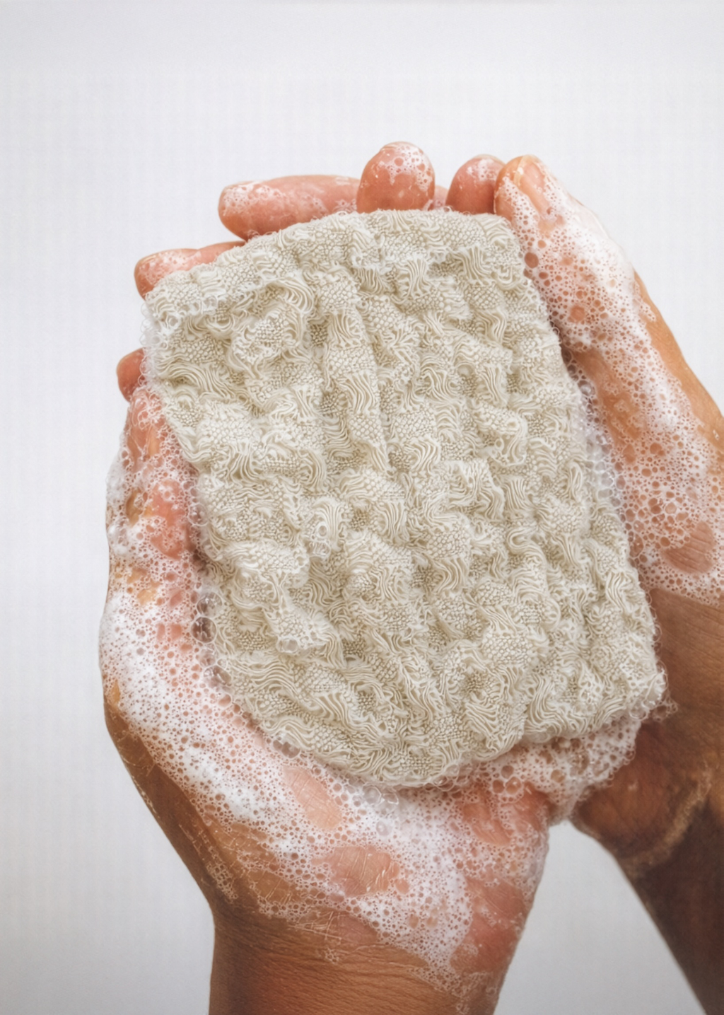 Waffle Linen Soap Pouch