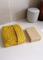 Waffle Linen Soap Pouch