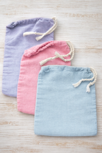Linen Drawstring Pouches Bundle